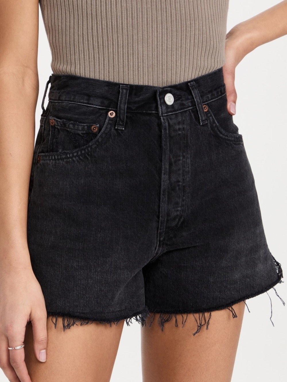 Agolde Vintage Dee Shorts Black Denim